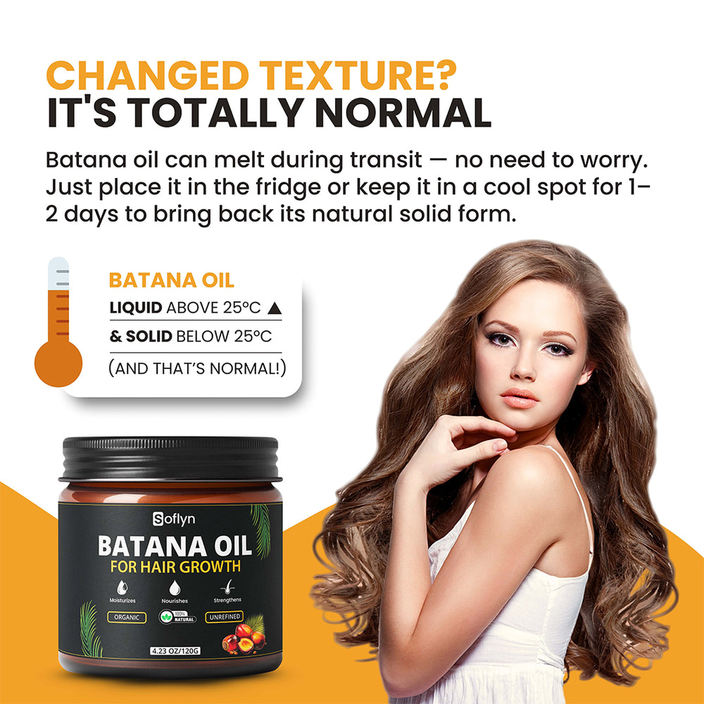 Batana oil Liquid Above 25C & Solid Below