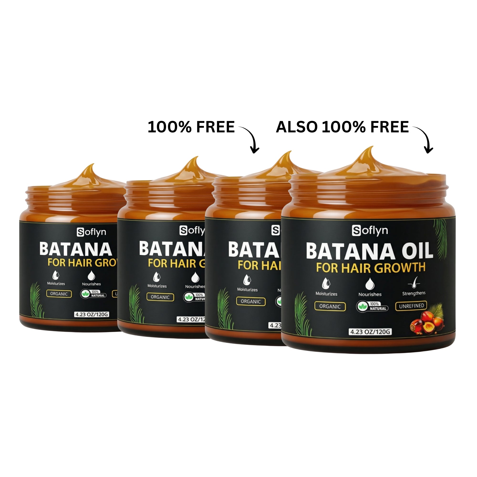 Batana Oil For Hair Growth – 100% Raw & Unrefined – Ideal for All Type of Hair